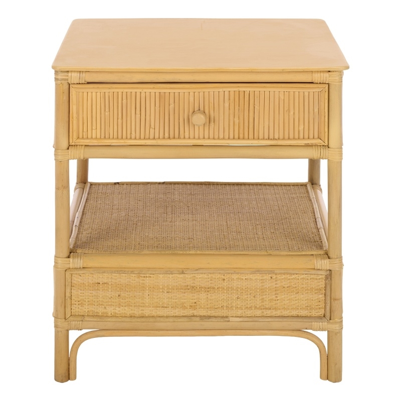 Safavieh Imari 1 Drawer 1 Shelf Wood Nightstand in Natural