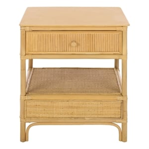 Safavieh Imari 1 Drawer 1 Shelf Wood Nightstand in Natural