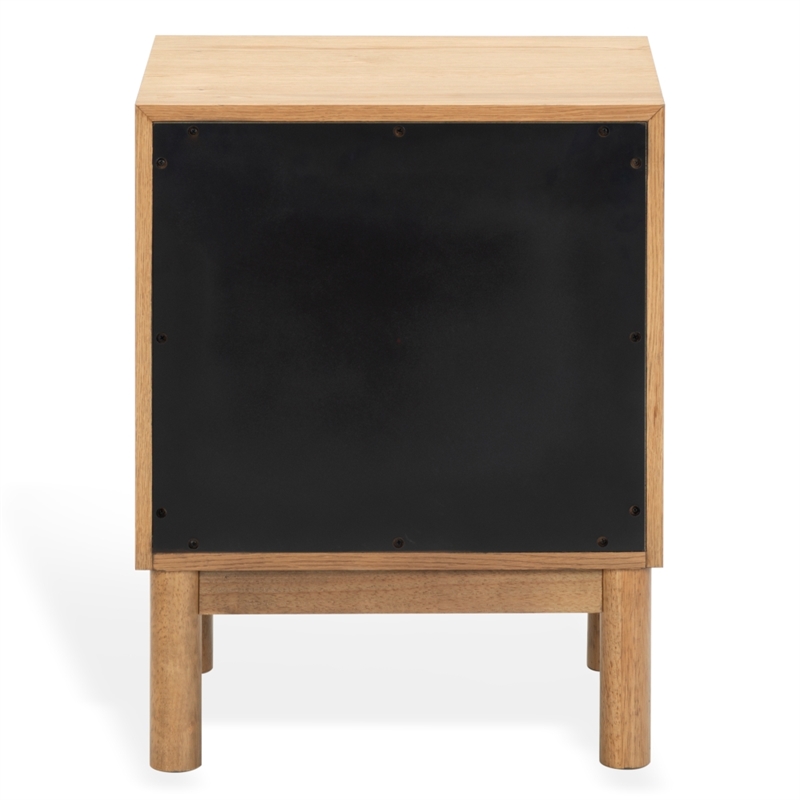 Safavieh Orion 2 Drawer Wood Nightstand in Brown / Oak