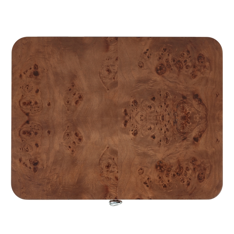 Safavieh Josephina Burl Wood Nightstand in Dark Walnut