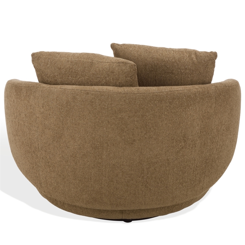 Safavieh Karolie Wood Swivel Chair in Light Brown