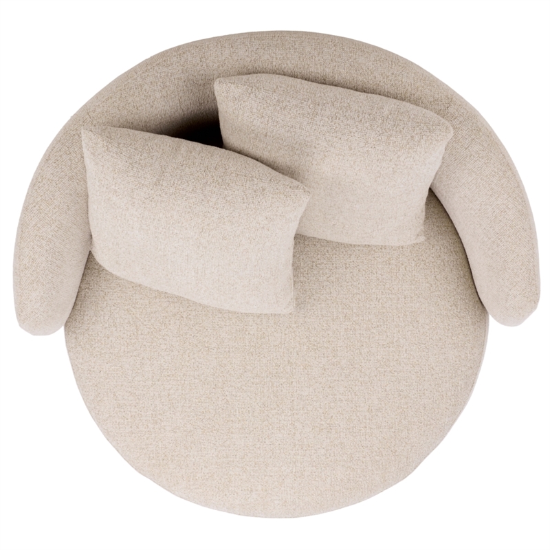 Safavieh Karolie Wood Swivel Chair in Taupe