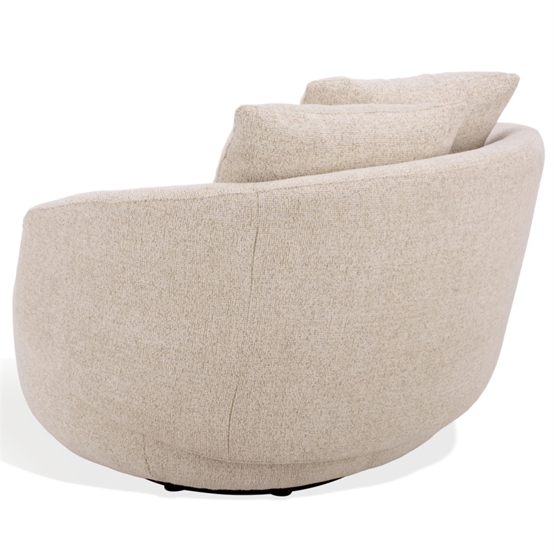 Safavieh Karolie Wood Swivel Chair in Taupe