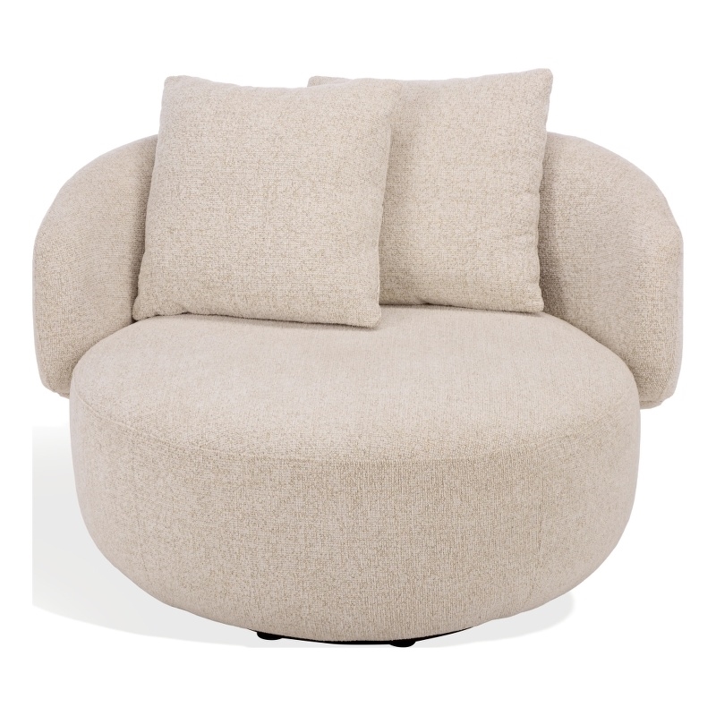 Safavieh Karolie Wood Swivel Chair in Taupe