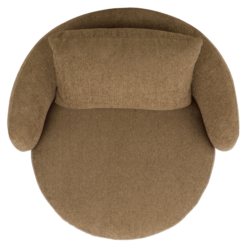 Safavieh Hannalisa Wood Swivel Chair in Light Brown
