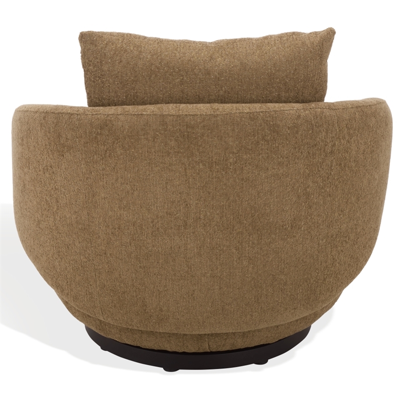 Safavieh Hannalisa Wood Swivel Chair in Light Brown