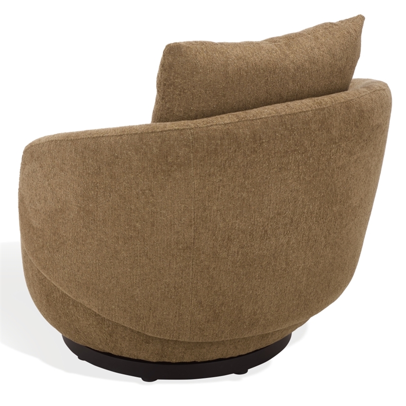 Safavieh Hannalisa Wood Swivel Chair in Light Brown