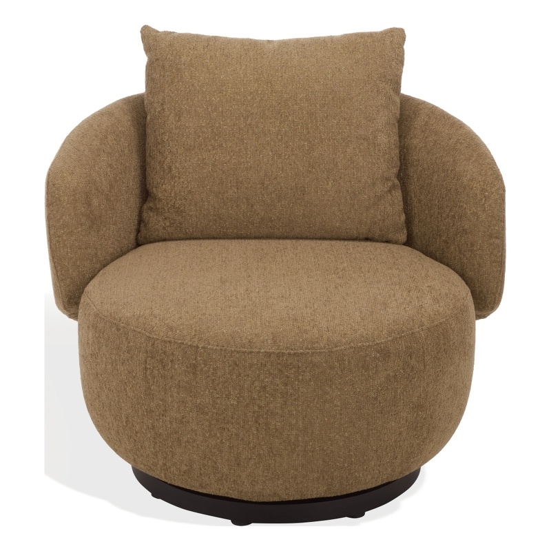 Safavieh Hannalisa Wood Swivel Chair in Light Brown