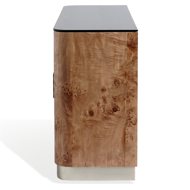 Safavieh Celestanno Burl Sideboard in Brown / Silver