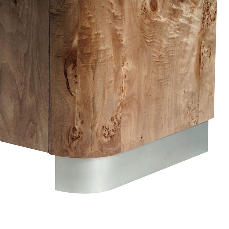 Safavieh Celestanno Burl Sideboard in Brown / Silver