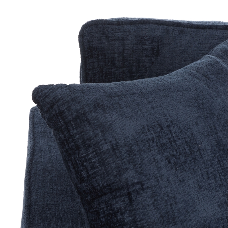 Safavieh Taylyn Chenille 3 Seat Sofa in Navy