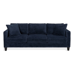 Safavieh Taylyn Chenille 3 Seat Sofa in Navy