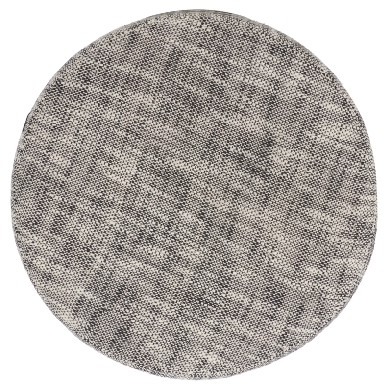 Safavieh Esfir Round Wood Pouf in Navy / Black