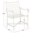 Safavieh Caledonia Iron Lounge Chair Set 2 in White