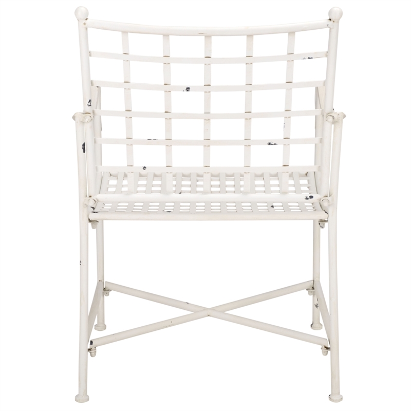 Safavieh Caledonia Iron Lounge Chair Set 2 in White