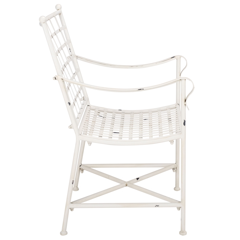 Safavieh Caledonia Iron Lounge Chair Set 2 in White