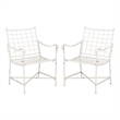Safavieh Caledonia Iron Lounge Chair Set 2 in White