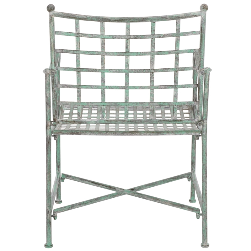 Safavieh Caledonia Iron Lounge Chair Set 2 in Green