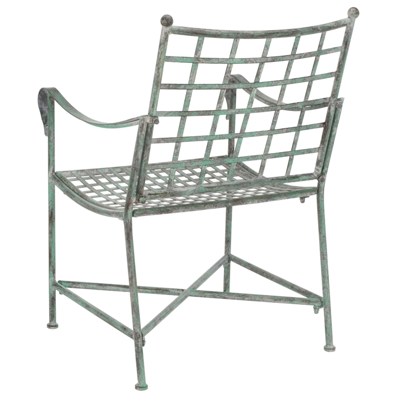 Safavieh Caledonia Iron Lounge Chair Set 2 in Green