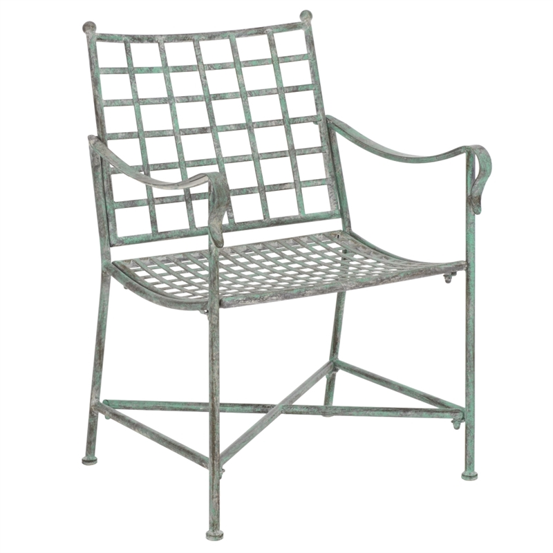 Safavieh Caledonia Iron Lounge Chair Set 2 in Green