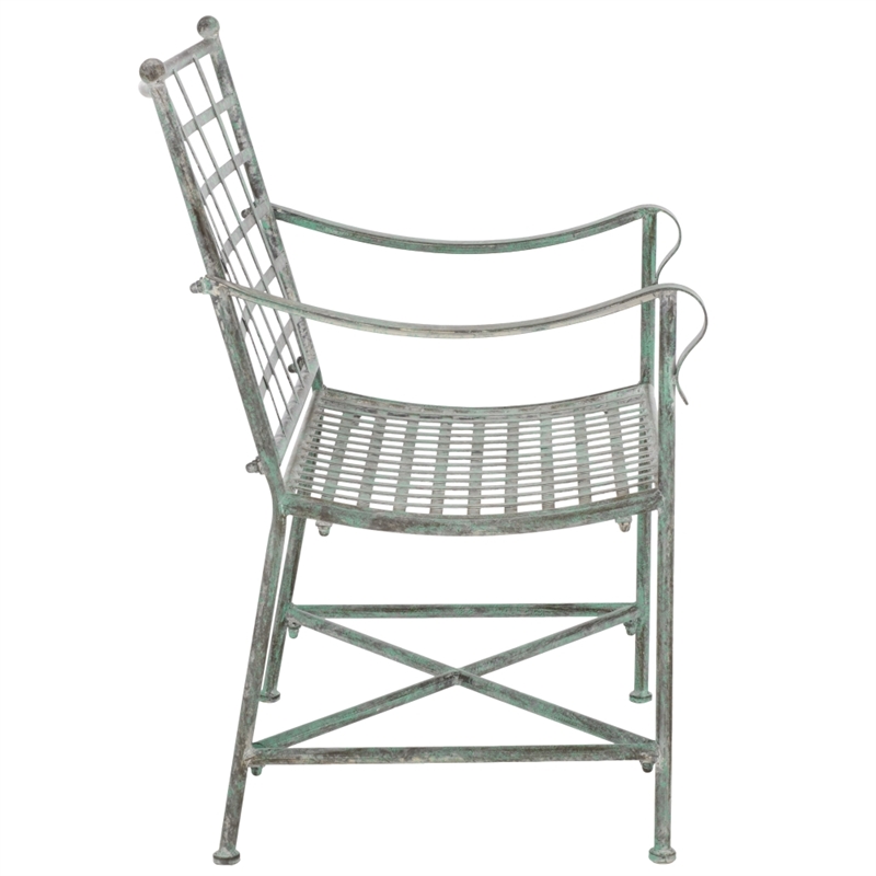 Safavieh Caledonia Iron Lounge Chair Set 2 in Green