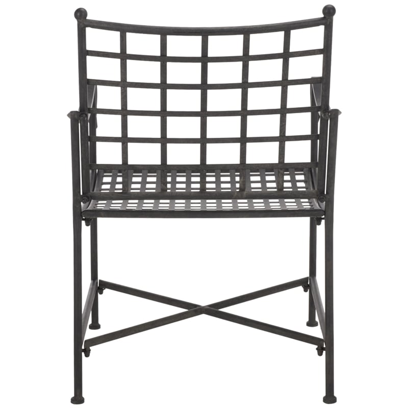 Safavieh Caledonia Iron Lounge Chair Set 2 in Black