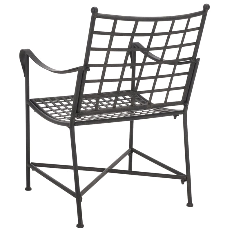 Safavieh Caledonia Iron Lounge Chair Set 2 in Black