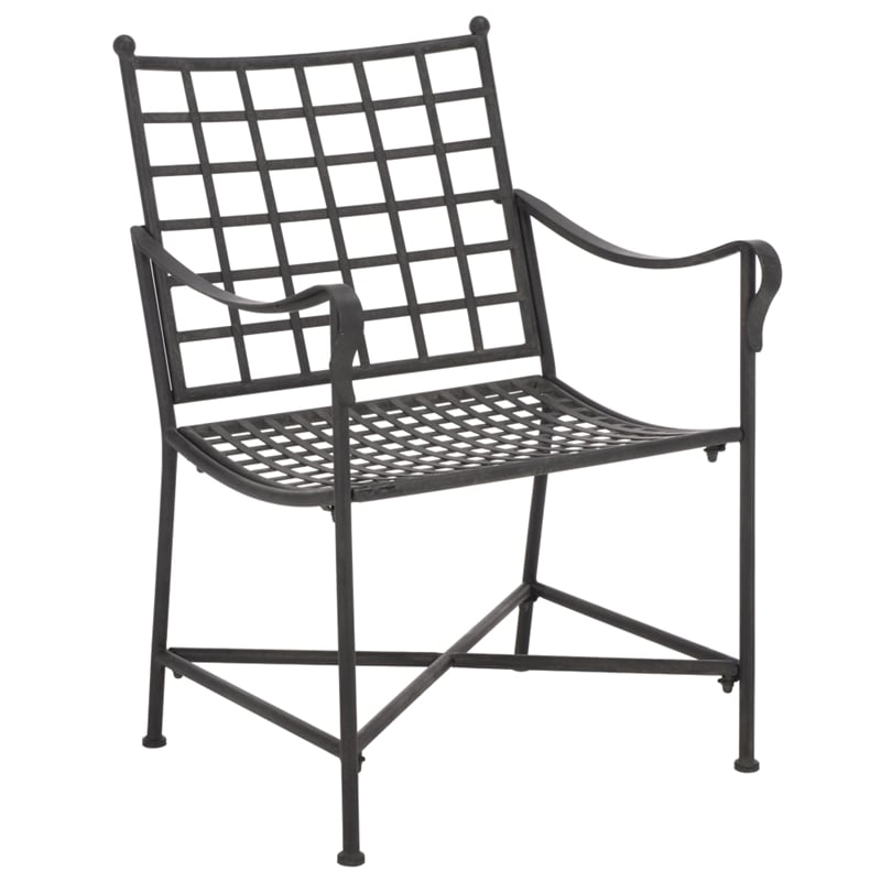 Safavieh Caledonia Iron Lounge Chair Set 2 in Black