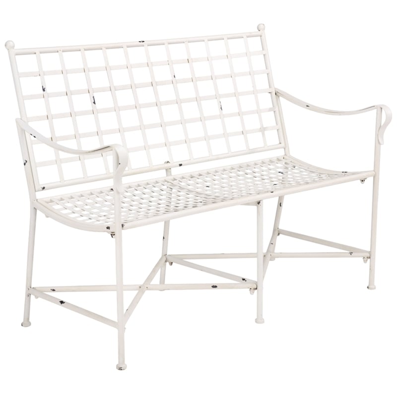 Safavieh Caledonia Iron Loveseat in White