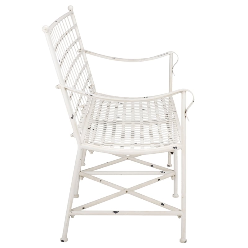 Safavieh Caledonia Iron Loveseat in White