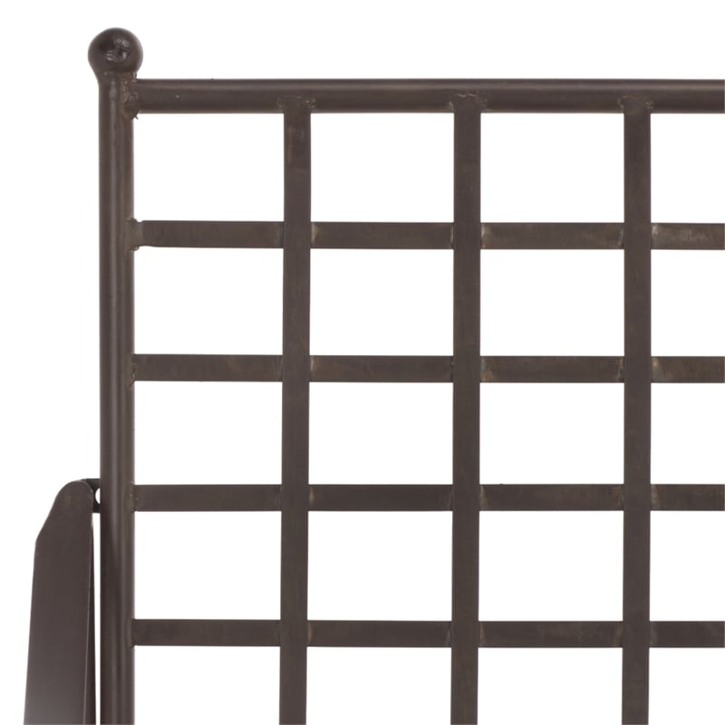 Safavieh Caledonia Iron Loveseat in Brown