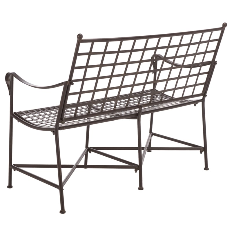 Safavieh Caledonia Iron Loveseat in Brown