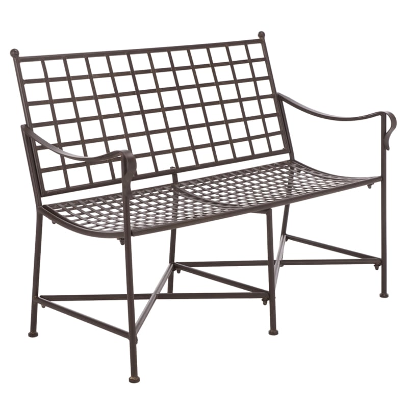 Safavieh Caledonia Iron Loveseat in Brown