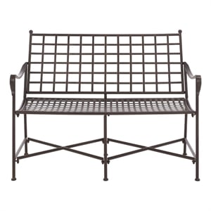 Safavieh Caledonia Iron Loveseat in Brown