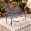 Safavieh Caledonia Iron Loveseat in Blue