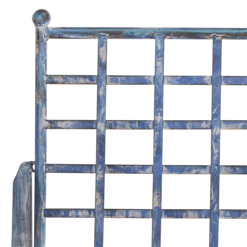 Safavieh Caledonia Iron Loveseat in Blue