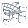 Safavieh Caledonia Iron Loveseat in Blue
