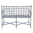 Safavieh Caledonia Iron Loveseat in Blue