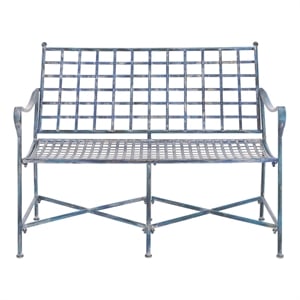 Safavieh Caledonia Iron Loveseat in Blue