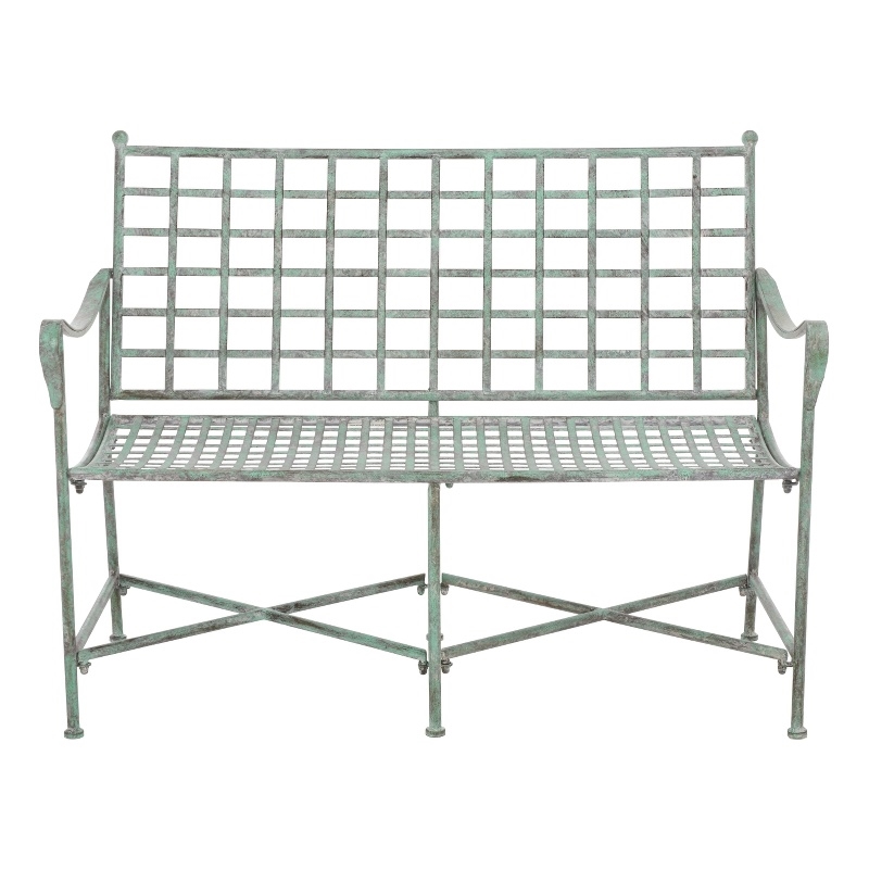 Safavieh Caledonia Iron Loveseat in Green