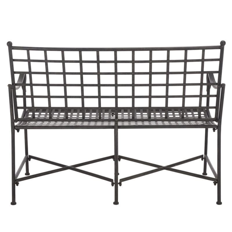Safavieh Caledonia Iron Loveseat in Black