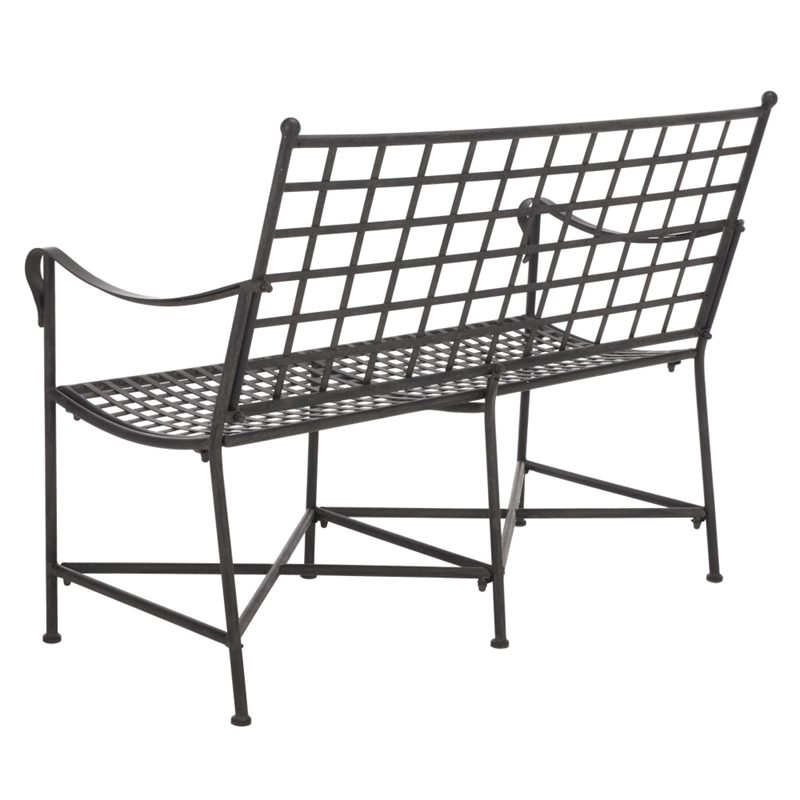 Safavieh Caledonia Iron Loveseat in Black