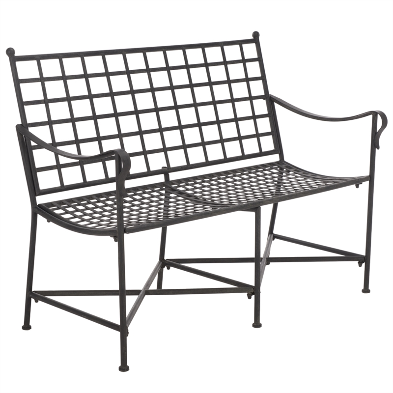 Safavieh Caledonia Iron Loveseat in Black