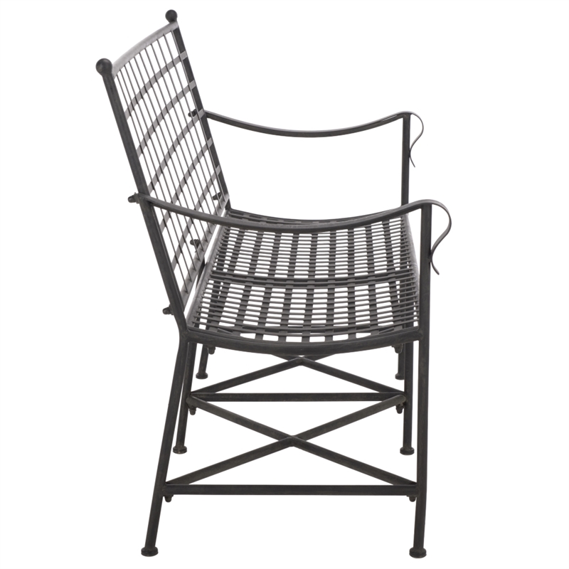 Safavieh Caledonia Iron Loveseat in Black