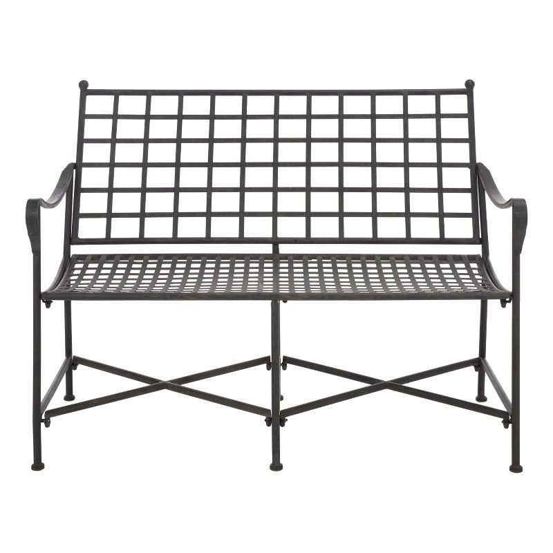 Safavieh Caledonia Iron Loveseat in Black