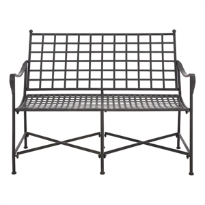 Safavieh Caledonia Iron Loveseat in Black