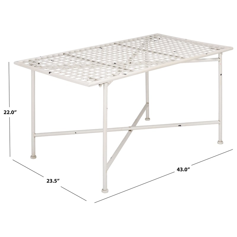 Safavieh Caledonia Iron Coffee Table in White