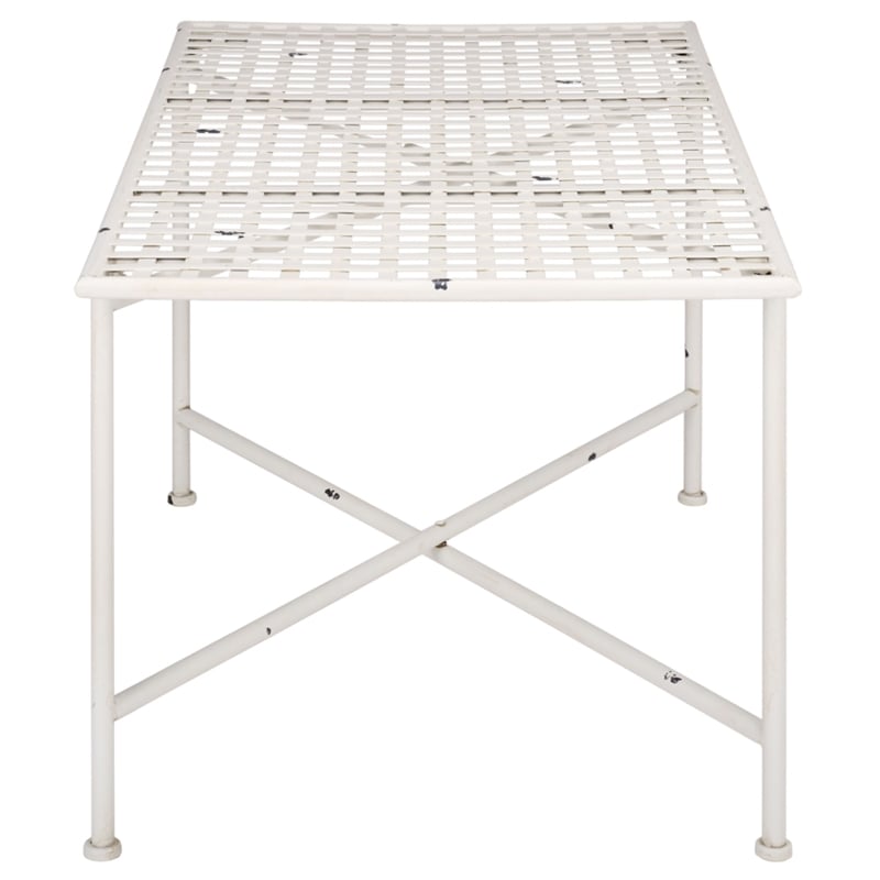 Safavieh Caledonia Iron Coffee Table in White