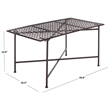 Safavieh Caledonia Iron Coffee Table in Brown