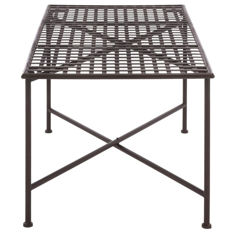 Safavieh Caledonia Iron Coffee Table in Brown